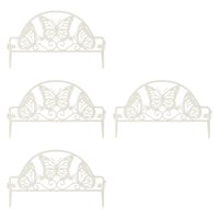 Ioensy - 4 Paneles Decorativos Para Valla De Jardín, Barrera Para Animales, Valla Para Césped Y Borde Para Mascotas