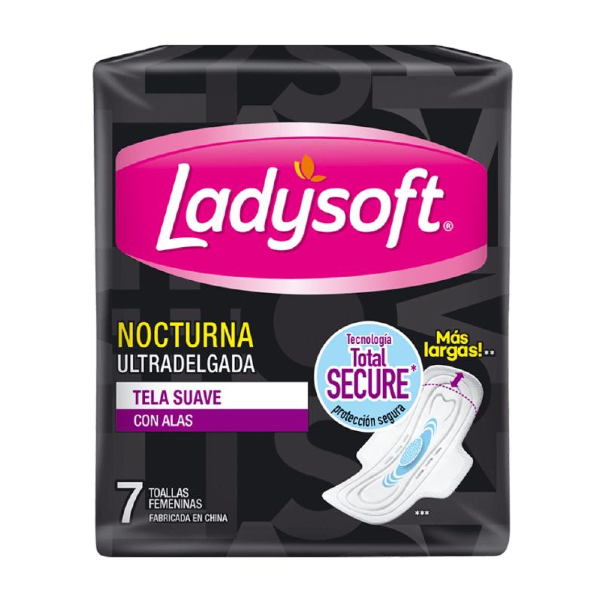 Toallas Higiénicas Normal Tela Suave Nocturna 7 Un Ladysoft