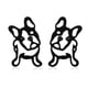 thumbnail image 1 of Aros pendientes de fantasia bulldog frances black, 1 of 3