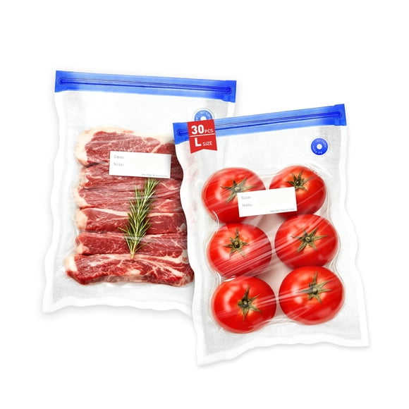 Bolsas selladoras al vacío ZABINS, 30 unidades, tamaño L (26 x 33 cm), sin BPA