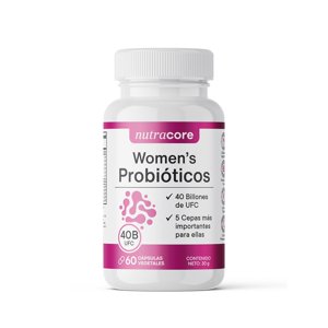 Probióticos Mujer Salud Vaginal 40 Billones - 60 Cápsulas Vegetales | Nutracore