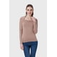thumbnail image 1 of Polera Mujer Aplicación Cuello Café, 1 of 4