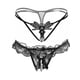 thumbnail image 2 of [5 Pack] Sexy Lace Thongs & G-Strings, Sheer & Skimpy Black Lace Trim Panties For Sex, Women's Lingerie & Underwear, 2 of 3