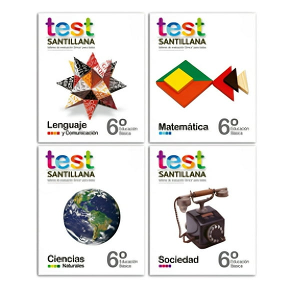 KIT TEST 6 BÁSICO (Textos: Lectura y Escritura, Matemática, Cs. Naturales, Sociedad)