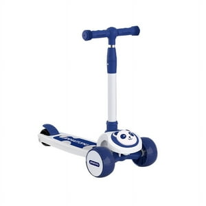 Babyluna - Scooter Infantil Premium Oso Panda Rueda Con Luces Azul