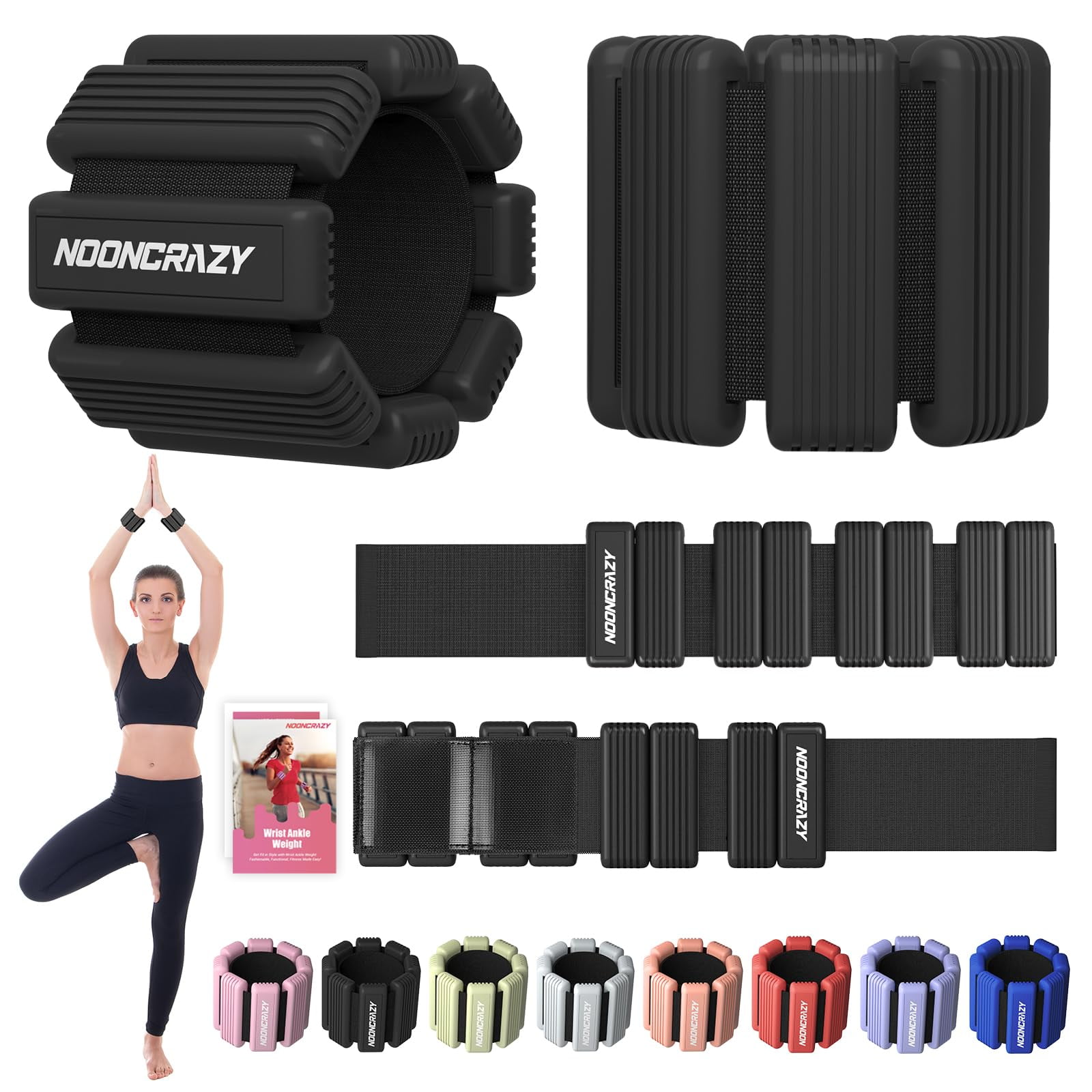 Set Ajustable De Pesas Para Muñeca Y Tobillo Nooncrazy 2x0.5 Kg