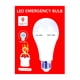 thumbnail image 3 of Ampolleta Led De Emergencia 9w/e27 Luz Fria (6500k) Fsl Blanco Frío, 3 of 3