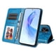thumbnail image 5 of Funda tipo cartera FOXDOCK para Honor X50i 5G , diseño girasol en relieve, cuero PU, cierre magnético, soporte y tarjetero, 5 of 5