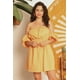 thumbnail image 1 of Vestido Mini de Manga Corta Abullonada con Hombros Descubiertos de Algodón de Mango, 1 of 5