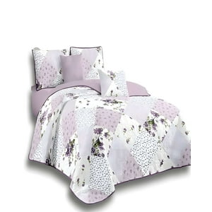 Genérico - Quilt De Verano 2 Plazas Diseño Flores Y Cuadros 230X250 Cm Blanco2