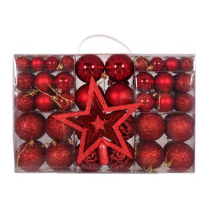 Magideal - 101 Piezas De Adornos Navideños Para Decoración De , Estrella, Adornos Duraderos Para Bricolaje, Adornos Colgantes Para Navidad, Oficina, Vacacio Rojo