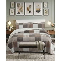 Imac Hogar - Cubrecama Quilt Elegante Con Sherpa 2 Plaza 230 Cm X 250 Cm