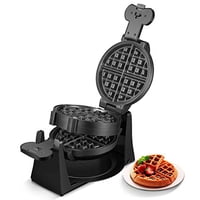 Wafflera Fohere Plancha Para Hacer Gofres Belga Negra 1400 W