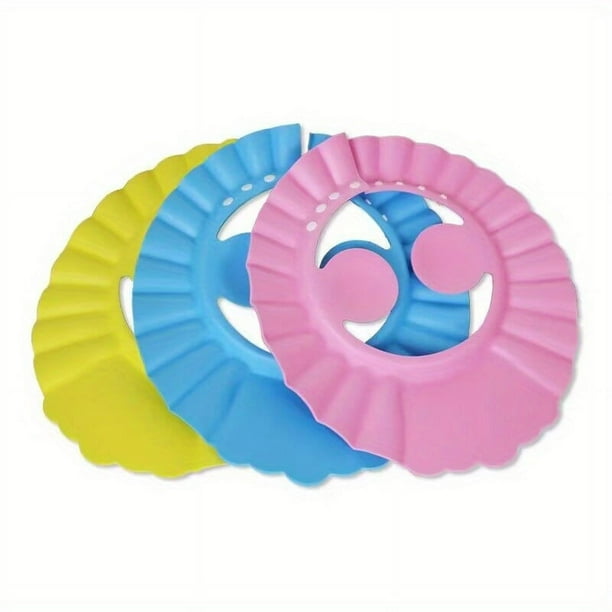 Thickened Children's Head Wash Cap EVA High Elastic Adjustable Shower Cap Baby Shampoo Cap Play Water Little Yellow Duck Educational Soundable Toy