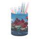 thumbnail image 1 of La Bestia del Mar-theme Cylinder Pen Holder Pencil Organizer with Flannel Lining PVC Leather Material Cardboard Base for study work 10*8CM, 1 of 6