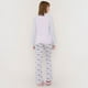 thumbnail image 2 of Pijama Mujer Pantalón Mujer Flare Lavanda/Gris Corona, 2 of 5