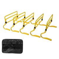 Magideal - Juego De 5 Vallas De Agilidad Para Entrenamiento De Velocidad Y Agilidad, Altura Ajustable Para Fútbol, Deportes Al Aire Libre Y Ejercicios De Pies. Amarillo