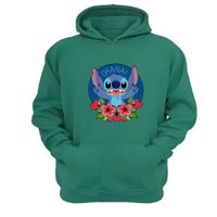 Genérico - Polerón Canguro Extraterrestre Azul Verde Aguamarina Talla Xs Unisex