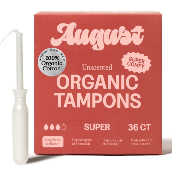 Tampones August 36 unidades súper orgánicos de algodón