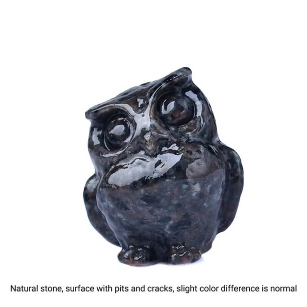 1pc Crystal Carved Owl - Healing Stone and Home Decor for a Calming and Relaxing Environment