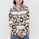 thumbnail image 3 of Polerón Mujer Peludo Full Print Beige Tribal Corona, 3 of 5