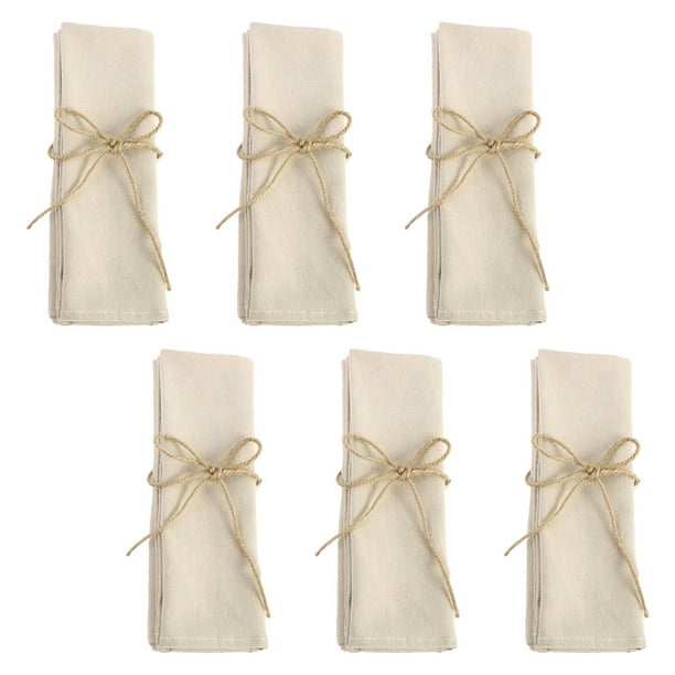 Juego de 6 servilletas de algodón de tela para cena, rústicas y gruesas, para eventos familiares, fiestas, bodas, decoración, 41 x 41 cm