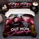 thumbnail image 1 of 3pcs Portal Pinks JUMP Music Theme Print Exquisite Pattern Bedding Set with Duvet Cover and 2 Pillowcases, 1 of 5