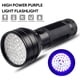 thumbnail image 3 of Linterna ultravioleta UV de luz negra, 51 LED, 395 nm, portátil, detector de orina y manchas de mascotas., 3 of 7