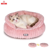 Koba - Cama Antiestrés Gatos Perros Con Cojín Reversible 50X50X20Cm Rosa