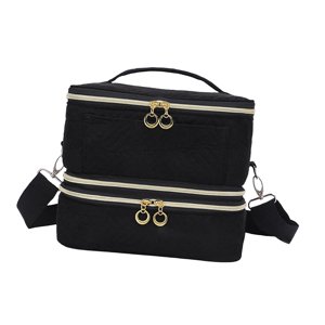 Magideal - Estuche Organizador De Esmalte De Uñas, Bolsa De Almacenamiento De Esmalte De Uñas, Doble Capa Con Capacidad Para 42 Botellas Y 1 Luz De Uñas, Estuche