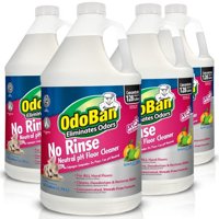 Limpiador De Pisos Odoban Pet Solutions Sin Enjuague, 1 Litro (Paquete De 4)
