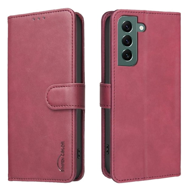 Funda Billetera para Samsung Galaxy S25 Protección RFID y Soporte Ajustable Rojo