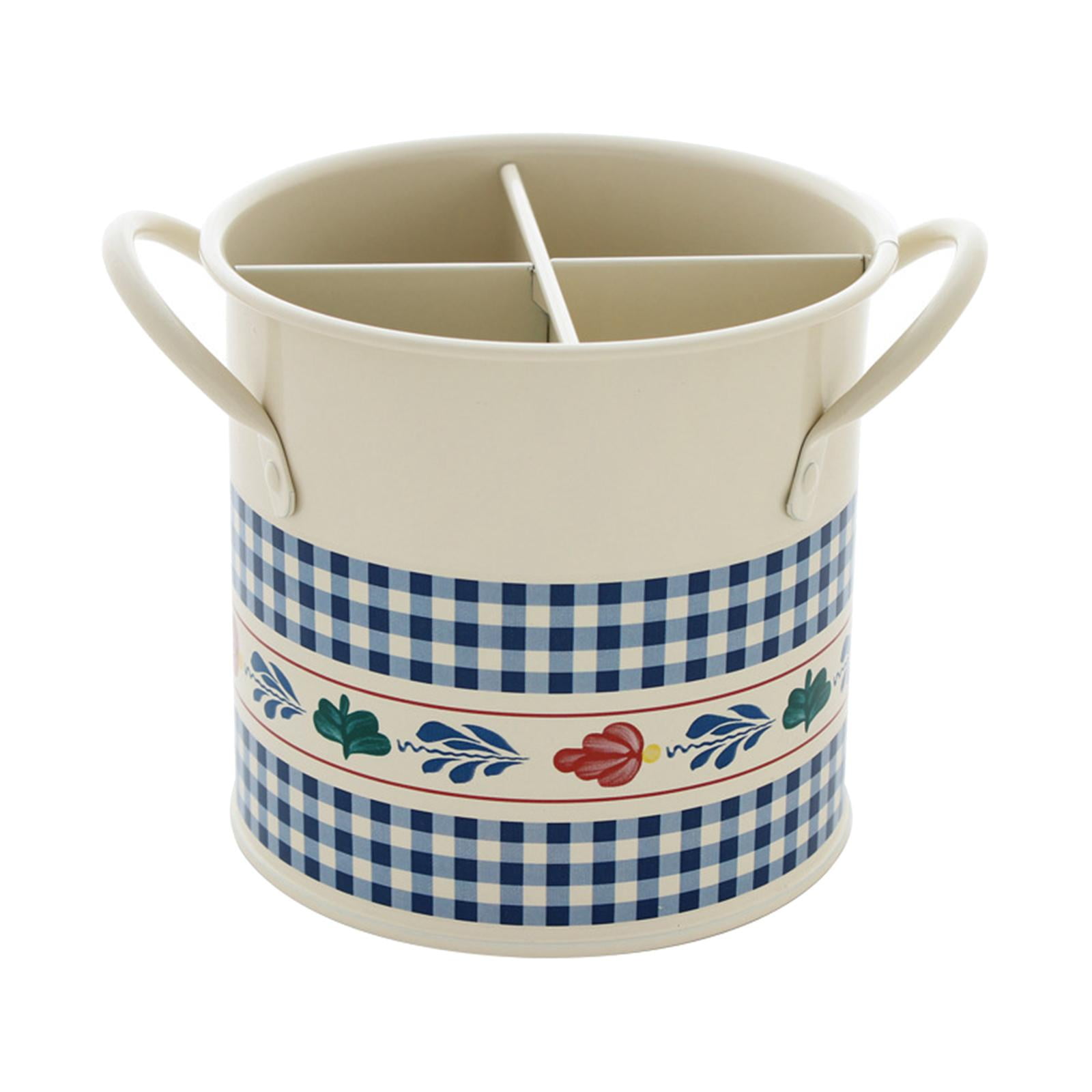 Magideal - Soporte Multifunción Para Palillos, Soporte De Drenaje, 4 Compartimentos, Soporte Para Utensilios Vintage, Para Cocina, Hogar, Comedor, Utensilios De