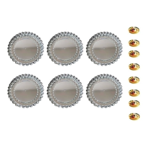Genérico - Pack 12 Moldes De Tartaleta Molde Tarta Individual Fija 10,5