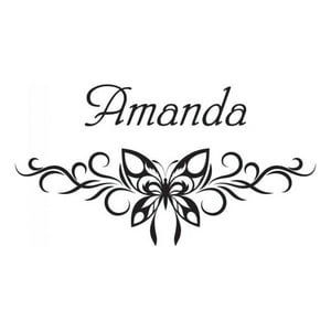 Rienda Libre Graphics - Decomural Personalised Name Butterfly Pattern Ws-44302