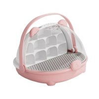 Ioensy - Caja De Cría De Gusanos De Seda Con Asa De Transporte, Caja De Crecimiento De Gusanos De Seda, Caja De Cría De Mascotas, Color Rosa