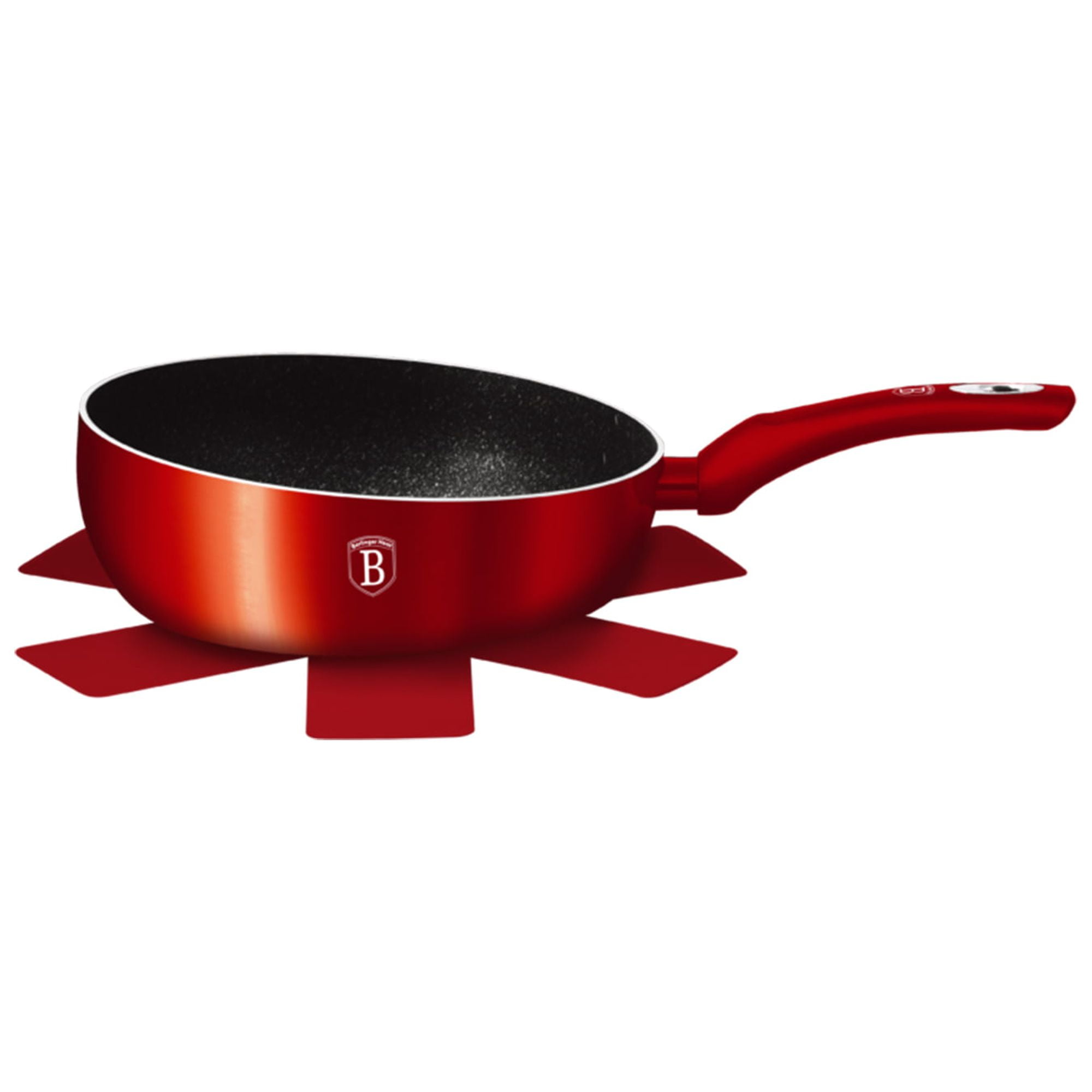 Berlinger Haus - Wok 26 Cm Metallic Line Burgundy Edition Antiadherente