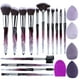thumbnail image 1 of Brochas de Maquillaje XMOSNZ 15 Unidades Mango de Cristal con 4 Esponjas, 1 of 3
