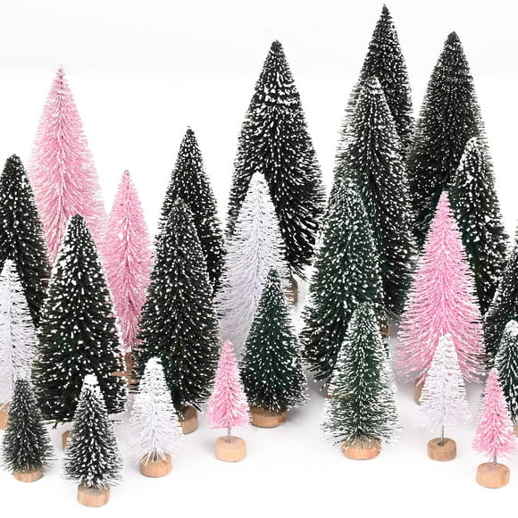 Minicepillos para botellas Waipfaru de decoración navideña, color rosa