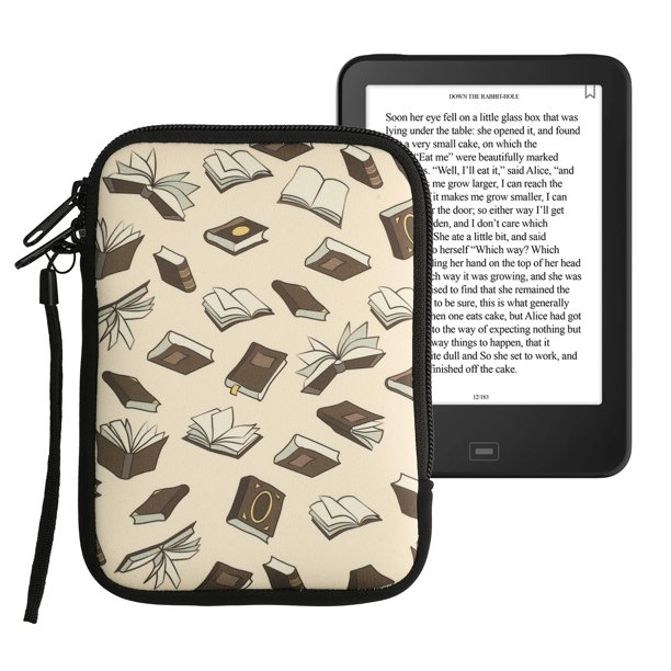 Funda para lector de libros electrónicos kwmobile, neopreno, talla 6, universal, color beige