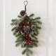 thumbnail image 1 of Elegante flocado lacrimógeno Swags con Pinecones y bayas, Decoración colgante de vacaciones brillante para el manto de la pared de la puerta de interior, (55 * 35 cm), 1 of 3