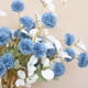 thumbnail image 2 of Flores artificiales Ryddelighome, falsas mamás azules polvorientas con tallos, 2 of 8