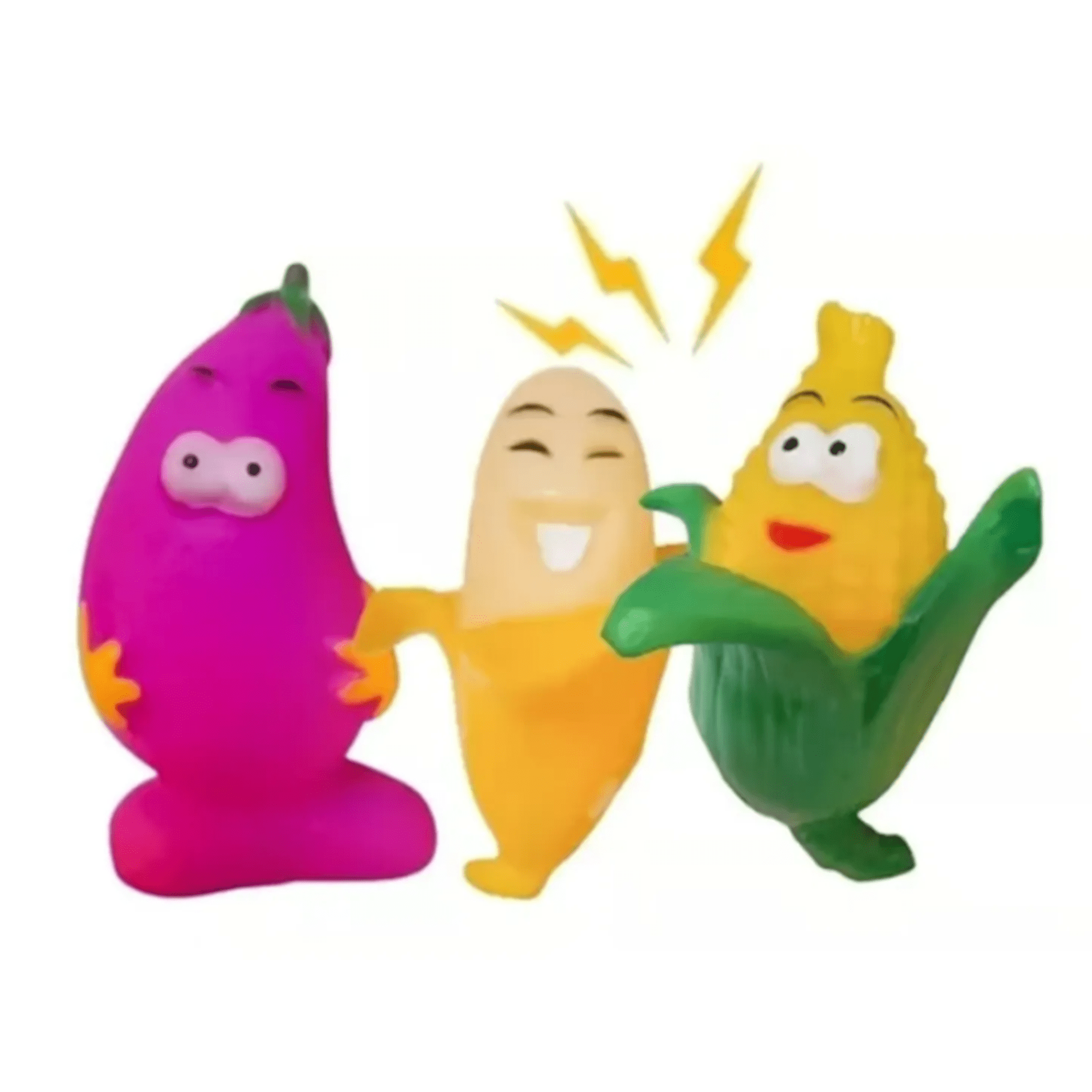 Kit X3 Unidades Juguete Sonoro Mascota Chifle Food Animado