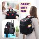 thumbnail image 3 of Mochila de ganchillo Hearth & Harbor, organizador de hilo de lona USB, 3 of 7