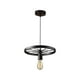 thumbnail image 1 of Lampara De Techo Colgante Industrial Rueda Metalica Negro, 1 of 3