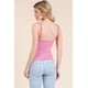 thumbnail image 4 of Top Fashnzfab De Tirantes Con Encaje Y Cuello En V Acanalado Rosa, 4 of 4