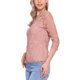 thumbnail image 4 of INSPIRE CHIC Blusa de Encaje Floral para Mujer con Manga 3/4 y Cuello Redondo S Rosa, 4 of 6