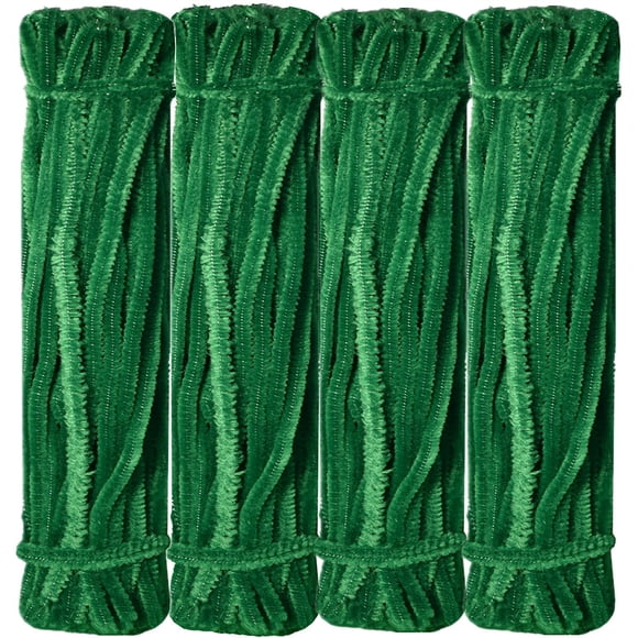 Limpiapipas FAVORXTM con tallos de chenilla verde oscuro (paquete de 200)