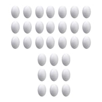 Magideal - Huevos De Espuma Huevos De Poliestireno Sin Pintar Para Manualidades Cómo Hacer Huevos De Pascua Blancos Huevos De Imitación Para Guardería Educación 30 Piezas 6 Cm