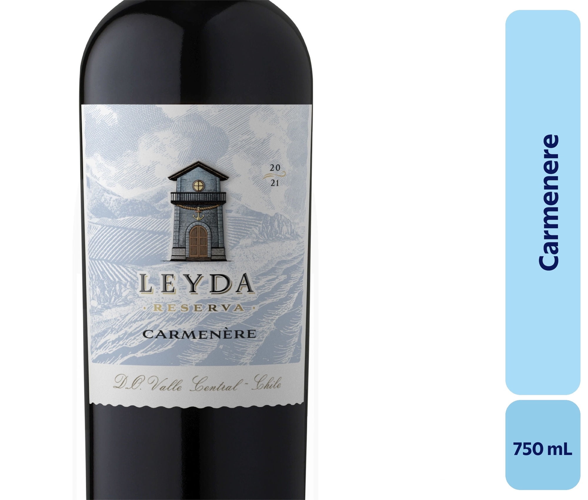 Vino Carménère Botella 750 mL Leyda